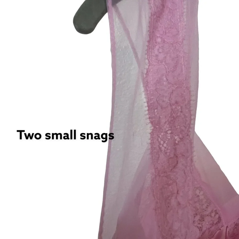 Nighty And Robe Set Vintage 60s Kayser Womens Pink Beautiful Sexy Size 32 S - Picture 8 of 11